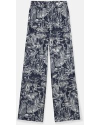 Stella McCartney - Fungi Forest Print Silk Pyjama Trousers, , Multicolour - Lyst