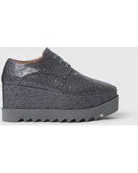 Stella McCartney - Elyse Ostrich Platform Shoes - Lyst