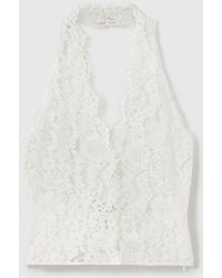 Stella McCartney - Halterneck Lace Top - Lyst
