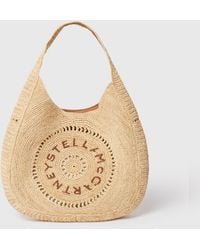 Stella McCartney - Logo Raffia Slouchy Medium Tote Bag - Lyst