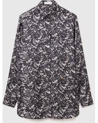 Stella McCartney - Lace Print Oversized Shirt - Lyst