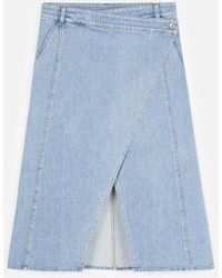 Stella McCartney Jupe Peyton en denim - Bleu