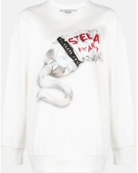 Stella McCartney Femme Vêtements Pulls & Gilets Pulls Sweatshirts Sweat a capuche en molleton a imprime No Smiles No Fun 