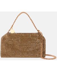 Stella McCartney - Falabella Crystal Mesh Shoulder Bag, , Metallic - Lyst