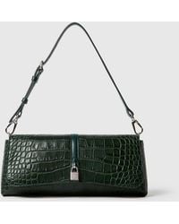 Stella McCartney - Ryder Croc-Embossed Pochette Shoulder Bag - Lyst