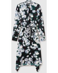 Stella McCartney - Floral Long-Sleeve Mesh Midi Dress - Lyst
