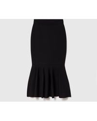 Stella McCartney - Compact Knit Flared Midi Skirt - Lyst