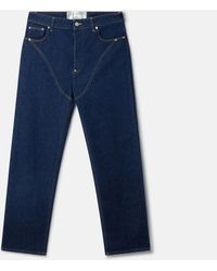 Stella McCartney - Platinum Dream Embroidered Mid-rise Straight-leg Denim Jeans - Lyst