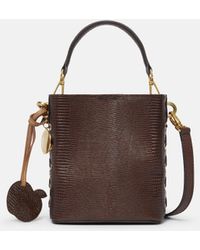 Stella McCartney - Frayme Scale-embossed Bucket Bag - Lyst