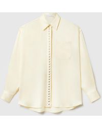 Stella McCartney - Oversized Pearl-button Satin Shirt - Lyst