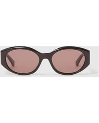 Stella McCartney - Logo Oval Sunglasses - Lyst