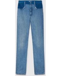 Stella McCartney - Corduroy Panel Slim-leg Jeans - Lyst