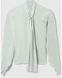 Stella McCartney - Tie-neck Silk Shirt - Lyst