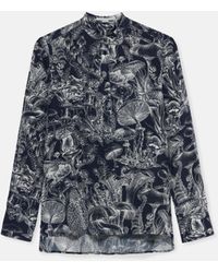 Stella McCartney - Fungi Forest Print Silk Shirt - Lyst