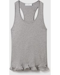 Stella McCartney - Frilled Hem Ribbed Tank Top - Lyst