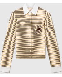 Stella McCartney - Stripe Crest-Embroidered Polo - Lyst