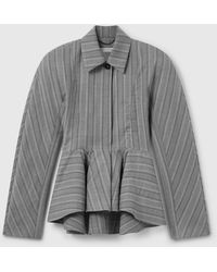 Stella McCartney - Striped Tailored Peplum Jacket - Lyst
