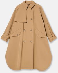 Stella McCartney - Pointed Collar A-Line Trench Coat, , Fawn - Lyst