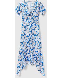 Stella McCartney - Daisy Print Cap-sleeve Midi Dress - Lyst