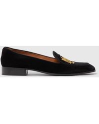 Stella McCartney - Embroidered Velvet Loafers - Lyst