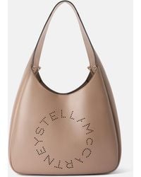 Stella McCartney - Logo Slouchy Hobo Tote Bag, , Moss - Lyst