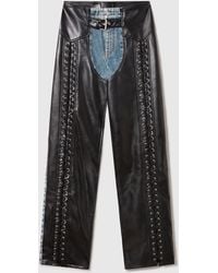 Stella McCartney - Lace-Up Vegan Chap Jeans - Lyst