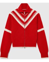 Stella McCartney - Collared Zipper Knit Jacket - Lyst