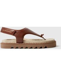 Stella McCartney - Gaia Thong Flat Sandals - Lyst
