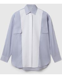Stella McCartney - Cotton Stripe Piqué Double Shirt - Lyst