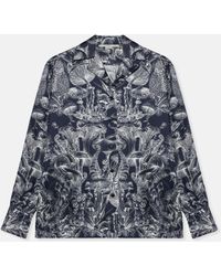Stella McCartney - Fungi Forest Print Silk Pyjama Shirt, , Multicolour - Lyst