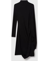 Stella McCartney - Asymmetric Cape Midi Dress - Lyst