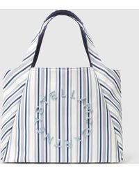 Stella McCartney - Logo Striped Tote Bag - Lyst