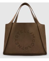 Stella McCartney - Logo Large Suede Tote Bag - Lyst