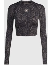 Stella McCartney - Truepurpose Training Long-sleeve Cropped Top - Lyst