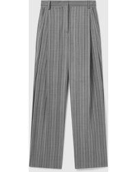 Stella McCartney - Striped Lightweight Straight Trousers - Lyst