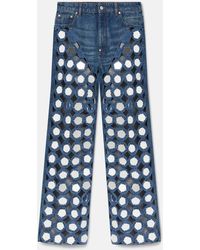Stella McCartney - Mirror-embellished High-rise Denim Jeans - Lyst