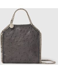 Stella McCartney - Falabella Ostrich Tiny Tote Bag - Lyst