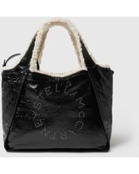 Stella McCartney - Logo Cracked Patent Crossbody Tote Bag - Lyst