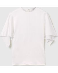 Stella McCartney - Handkerchief Sleeve Satin Top - Lyst