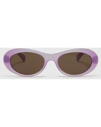 Stella McCartney - Logo Oval Sunglasses - Lyst