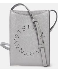 Stella McCartney - Logo Grainy Alter Mat Crossbody Phone Pouch, One Size - Lyst