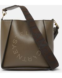 Stella McCartney - Logo Square Crossbody Bag, , Chocolate - Lyst