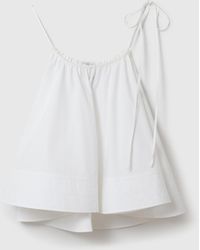 Stella McCartney - Poplin Sleeveless Frill Top - Lyst