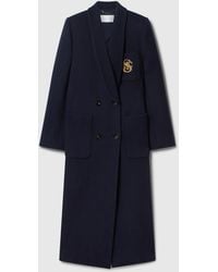 Stella McCartney - Crest-Embroidered Wool Coat - Lyst