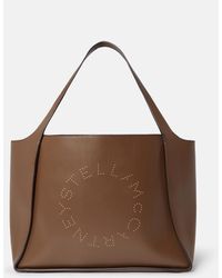 Stella McCartney - Logo Large Tote Bag, , Chocolate - Lyst