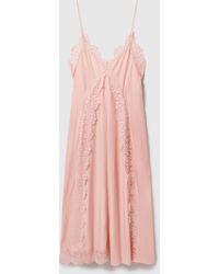 Stella McCartney - Lace-Trimmed Midi Dress - Lyst
