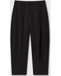 Stella McCartney - Pleated High-Rise Wool Pants - Lyst