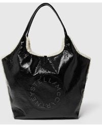 Stella McCartney - Logo Cracked Patent Reversible Tote Bag - Lyst