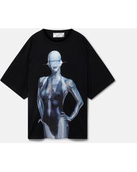 Stella McCartney - Sexy Robot Oversized Organic Cotton T-shirt - Lyst