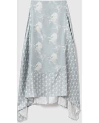 Stella McCartney - Horse Print Silk Midi Skirt - Lyst